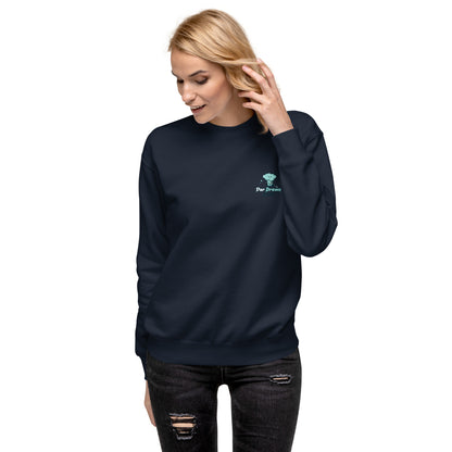 Par Dreams Golf Print Logo Premium Women's Crew Sweater