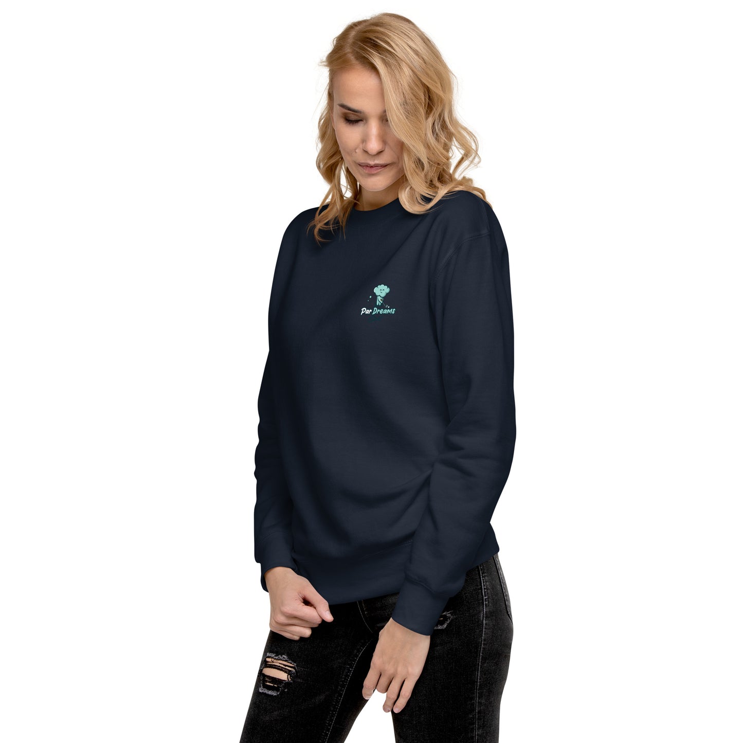 Par Dreams Golf Print Logo Premium Women's Crew Sweater