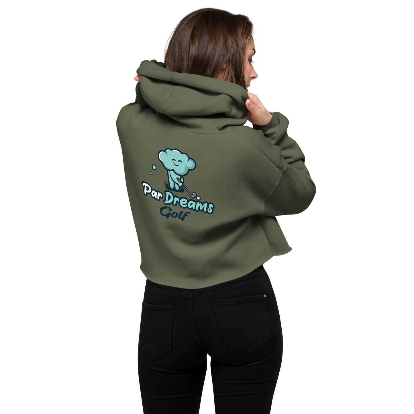 Par Dreams Golf Women's Crop Hoodie
