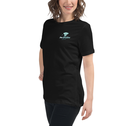 Par Dreams Golf Logo Print Women's Relaxed T-Shirt
