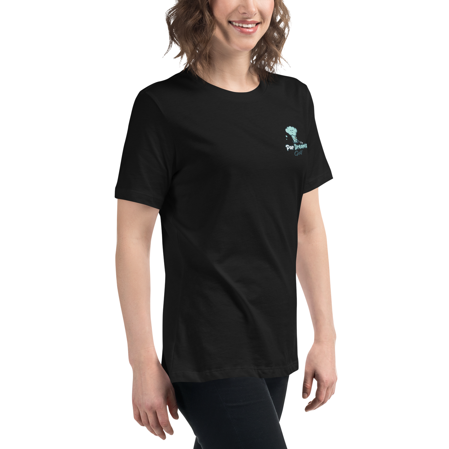Par Dreams Golf Logo Print Women's Relaxed T-Shirt