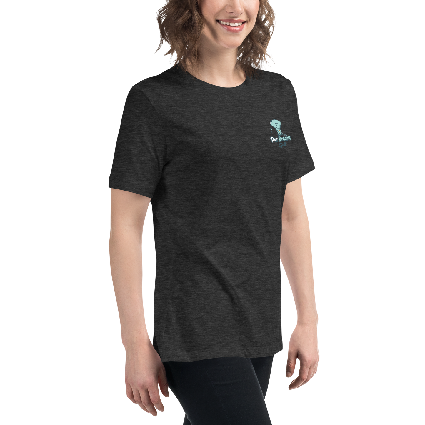 Par Dreams Golf Logo Print Women's Relaxed T-Shirt