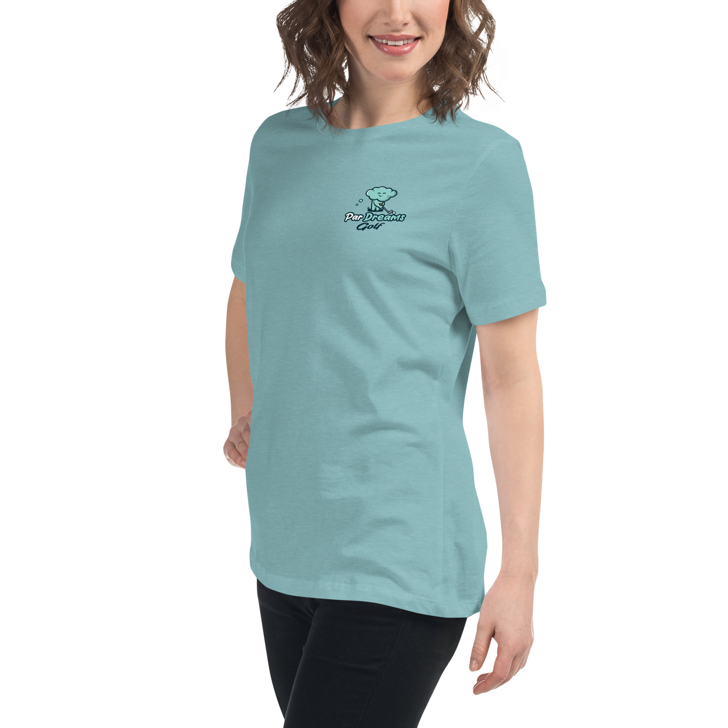Par Dreams Golf Logo Print Women's Relaxed T-Shirt
