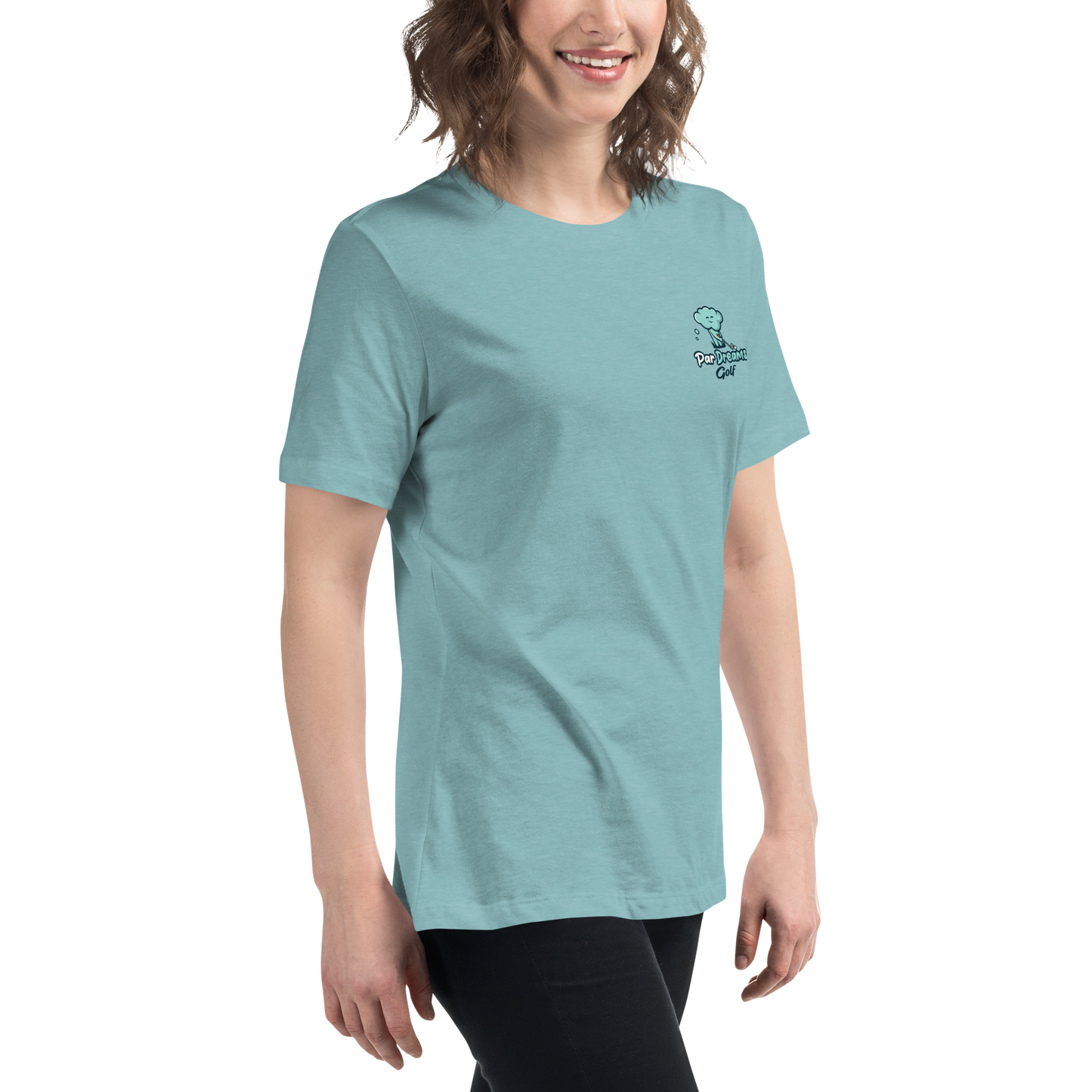 Par Dreams Golf Logo Print Women's Relaxed T-Shirt