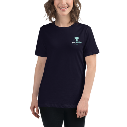 Par Dreams Golf Logo Print Women's Relaxed T-Shirt