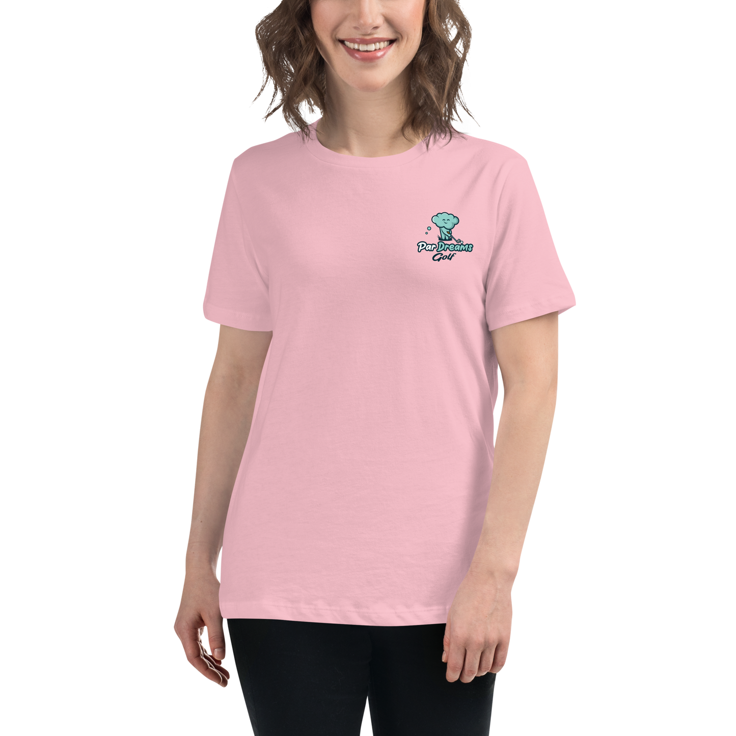Par Dreams Golf Logo Print Women's Relaxed T-Shirt