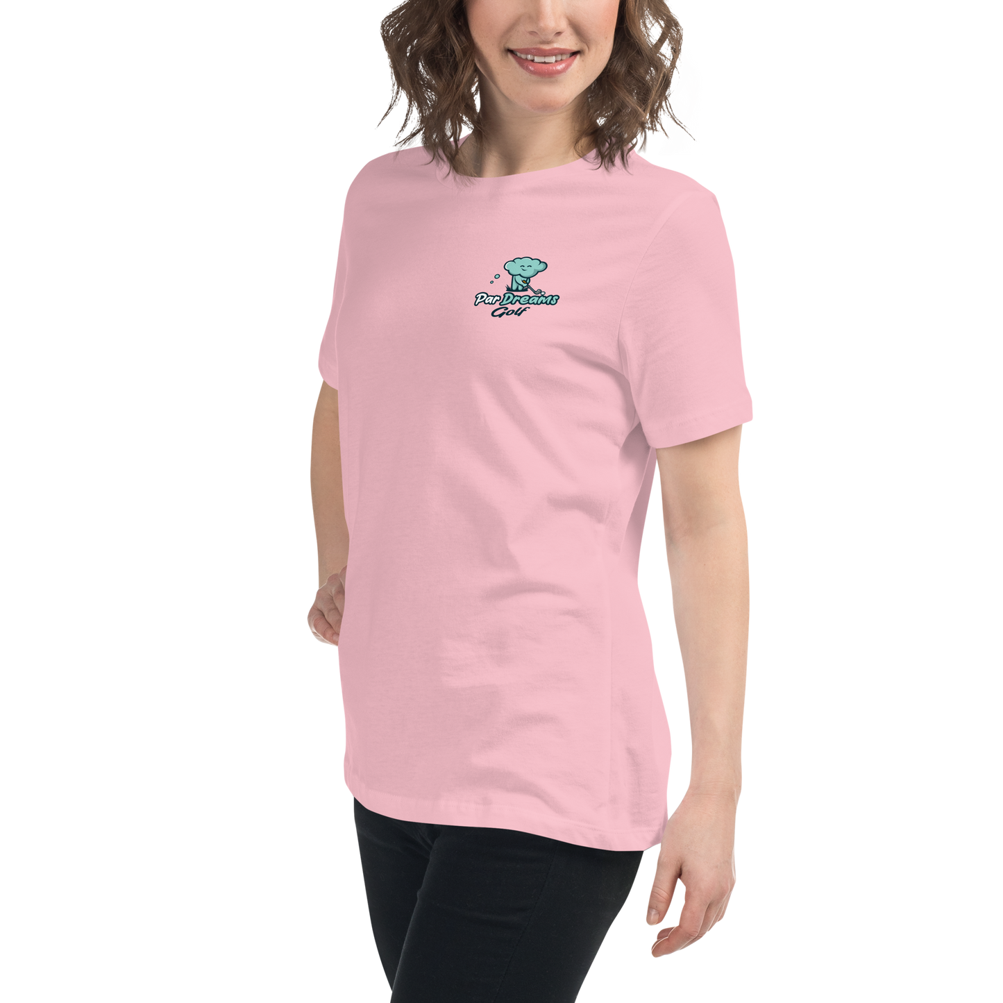 Par Dreams Golf Logo Print Women's Relaxed T-Shirt