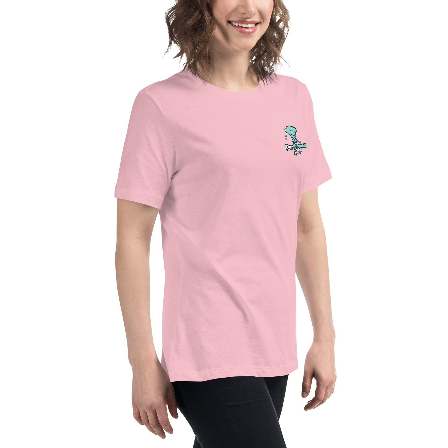Par Dreams Golf Logo Print Women's Relaxed T-Shirt