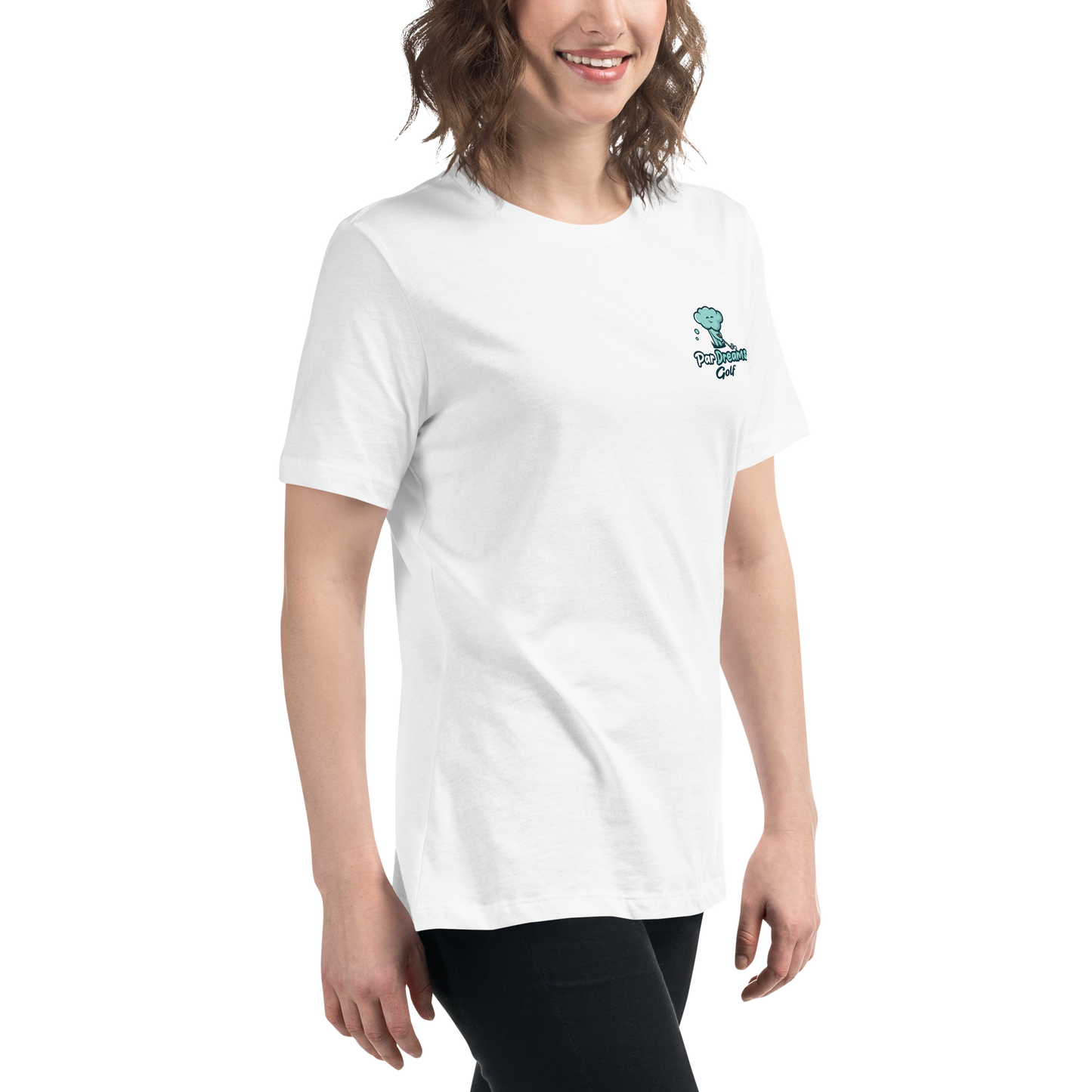 Par Dreams Golf Logo Print Women's Relaxed T-Shirt
